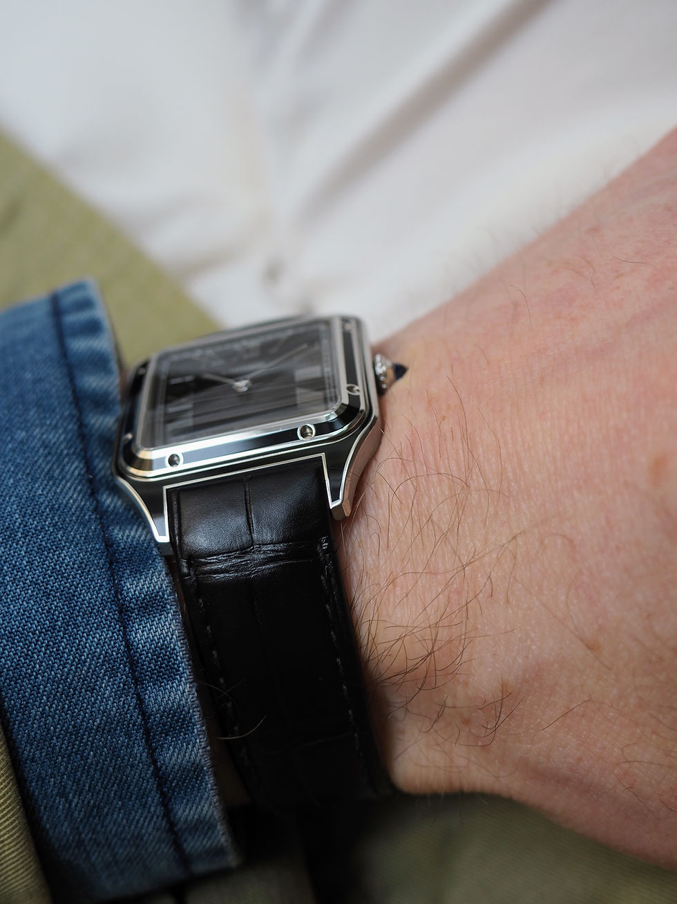 Thumbnail: SOLD | Cartier Santos Du-Mont | rare | ref. WSSA0046 from 2024