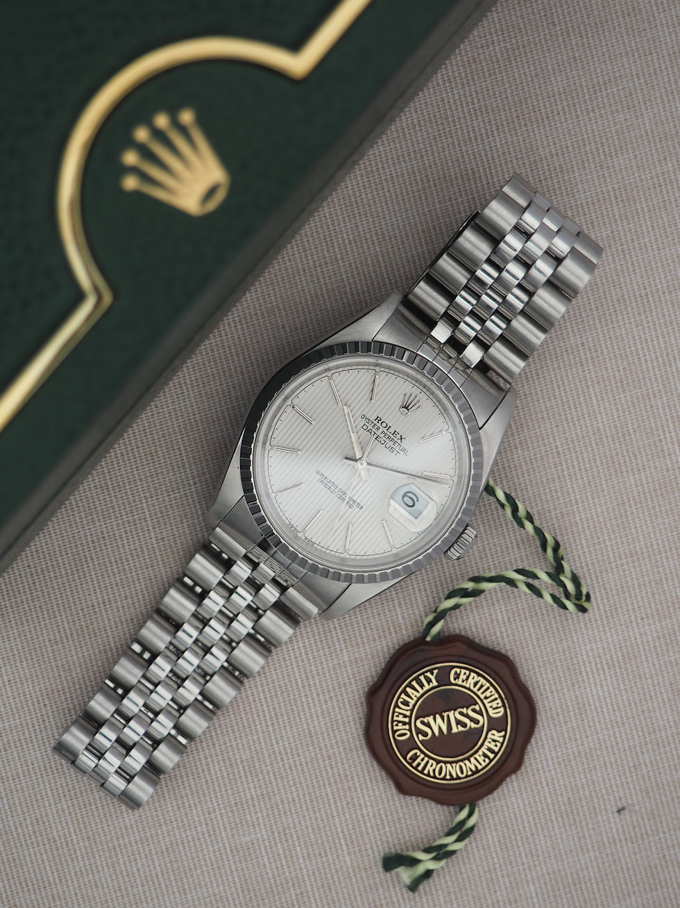 Rolex Datejust | Tapestry-Zifferblatt - Komplettset | Ref. 16220 aus dem Jahr 2006