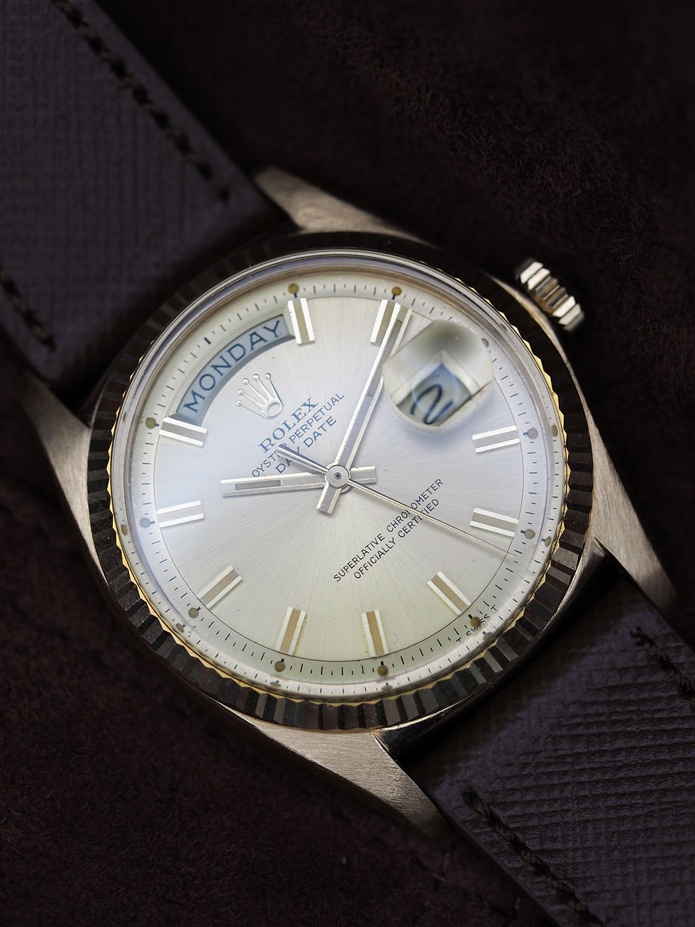 Thumbnail: Rolex Day Date | Wide Boy Dial | ref. 1803 from 1976