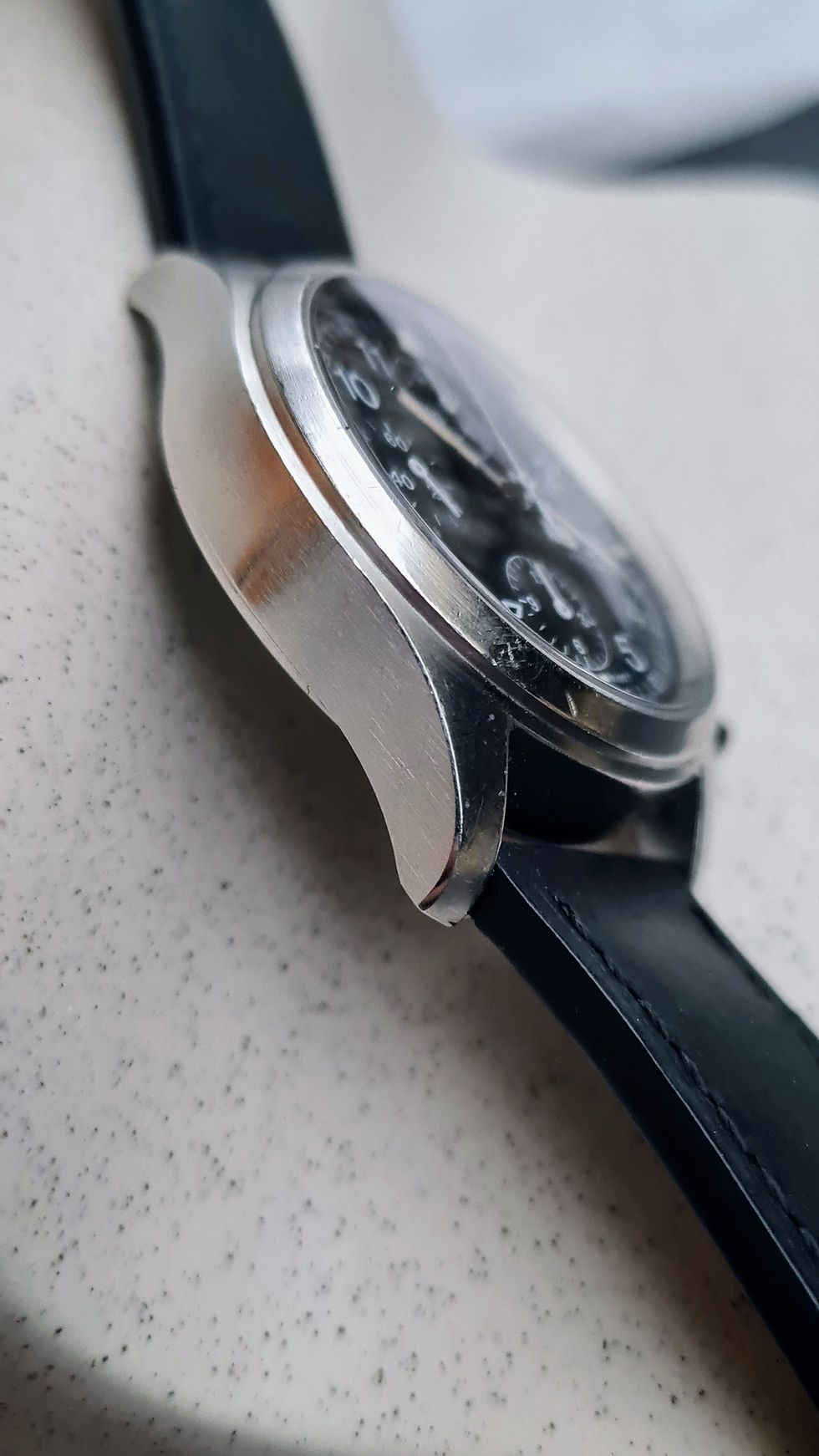 Thumbnail: SOLD | IWC Flieger Chronograph 37.06 - Leather | Full-Set | ref. 37.06 from 1999
