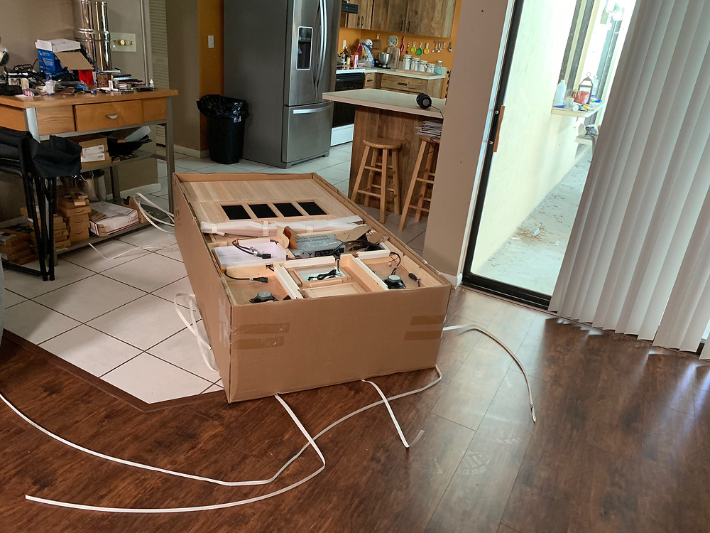 DYNAMIC SAUNAS AMZ-DYN-6106-01 Barcelona 1-2 Person Far Infrared Sauna - unpacking