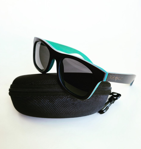 Farr + Swit "Evening Chillers" Wooden Sunglasses - Grey Lens