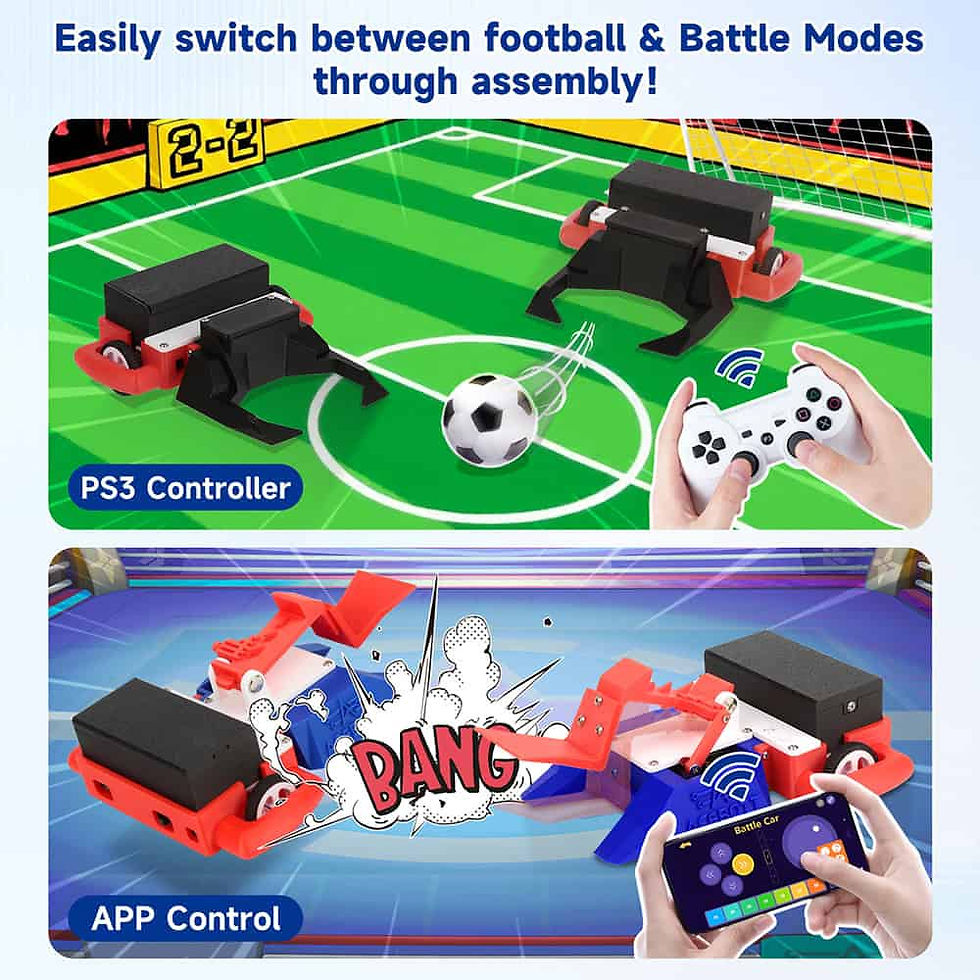 Thumbnail: ACEBOTT QD028 ESP32 2-in-1 Football & Battle Car Robotics Kit