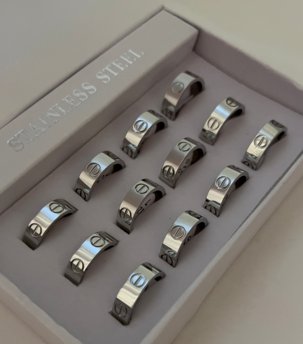 LOVE Ring 18K Gold Plated Stainless Steel 6mm Ring