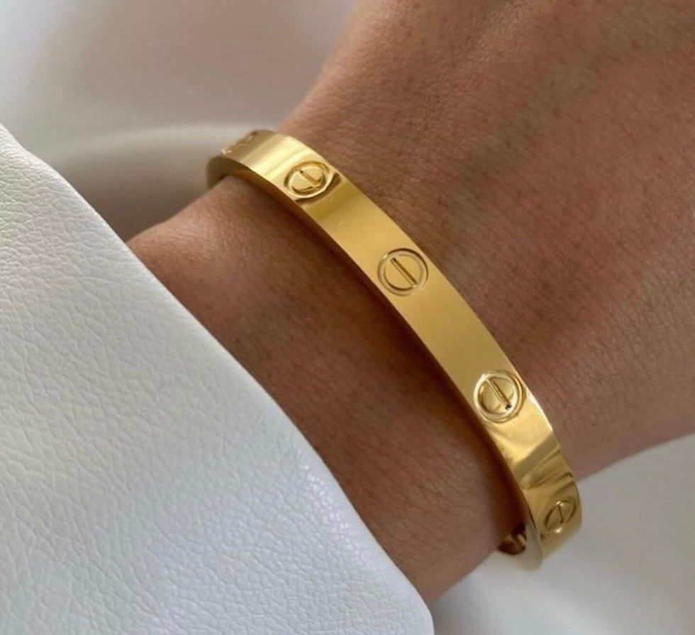 Thumbnail: LOVE Bangle Bracelet 18K Gold Plated Stainless Steel Bangle Bracelet