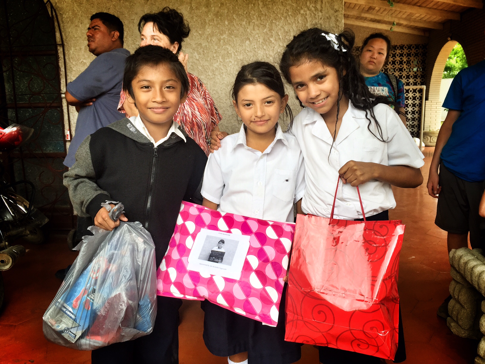 Receiving Gifts from her Sponsor