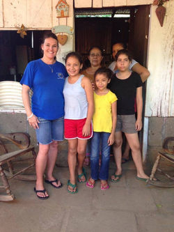 With her sponsor Janet