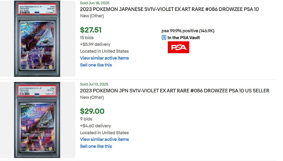 Drowzee 86/78 Violet Ex PSA 10