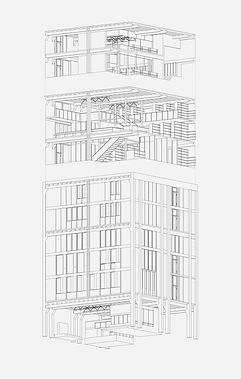 Aula - cabinet (library and theatre) exploded