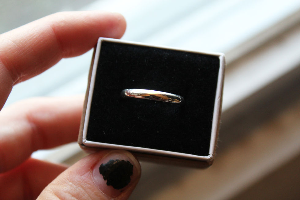 Thumbnail: Thick Sterling Silver Ring