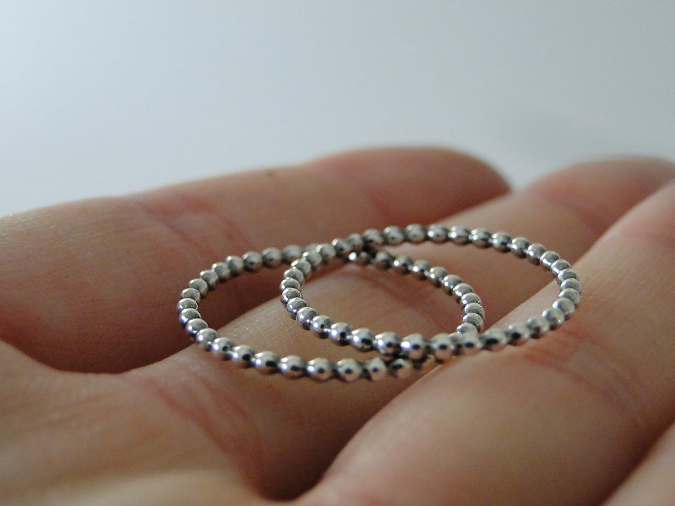 Thumbnail: Studded Stack Rings (Set of 2)