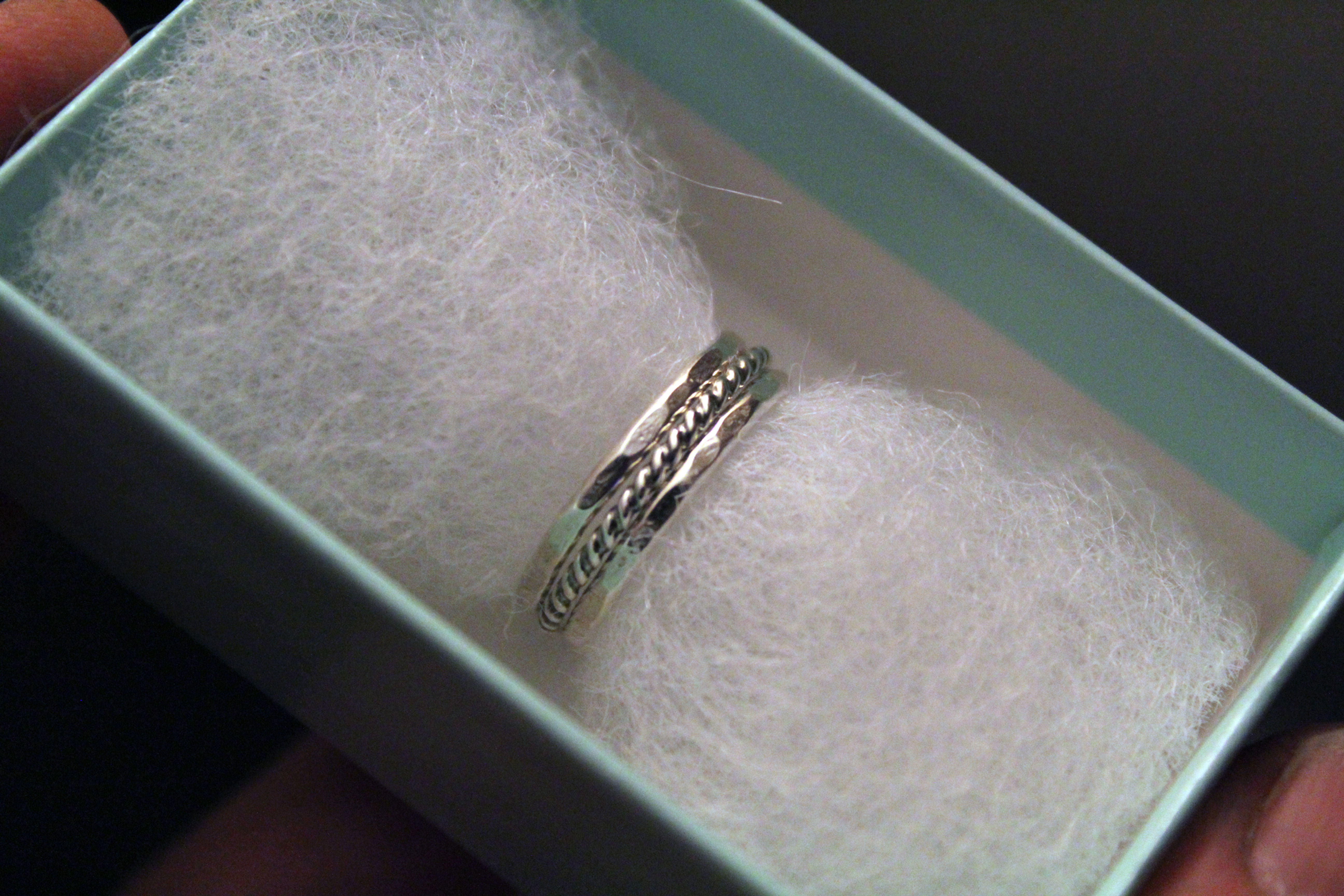 Hammer & Twist Stacking Rings (Set of 3)