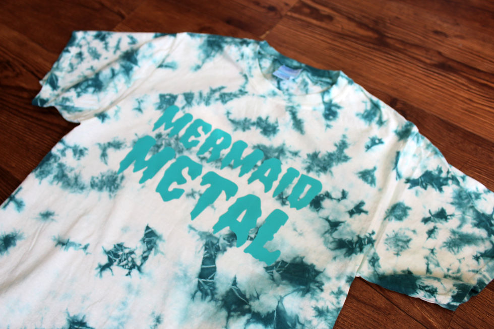 Thumbnail: Aqua/White MERMAID METAL tee