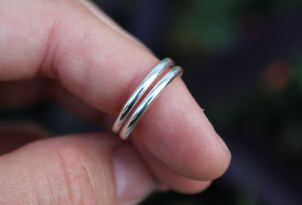 Thumbnail: Sterling Silver Stacking Rings (Set of 2)
