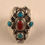 Thumbnail: Sterling Silver turquoise and Coral Ring
