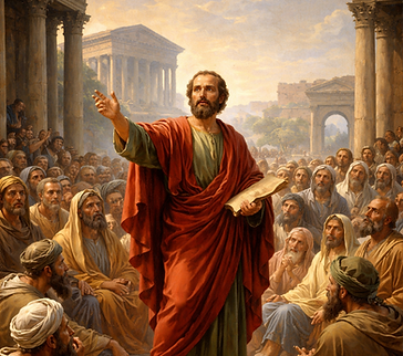 Apostle Paul preaching
