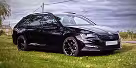 Black Skoda Superb