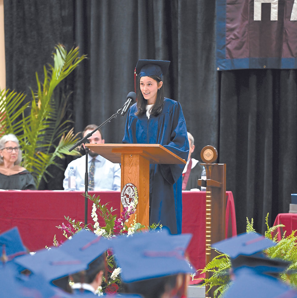 Sara Strnad's valedictory speech emphasized that for her and her classmates "high school wasn't a solo mission."