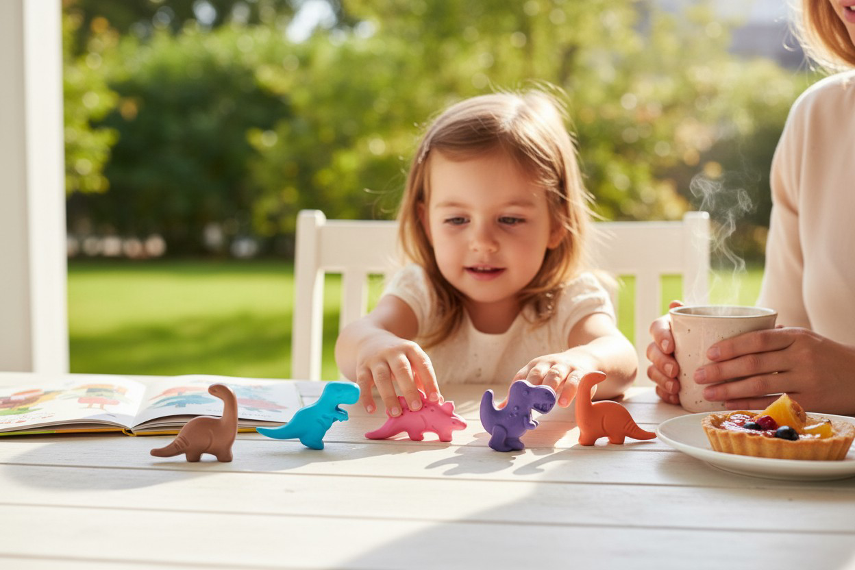 Dinosaur shaped crayons