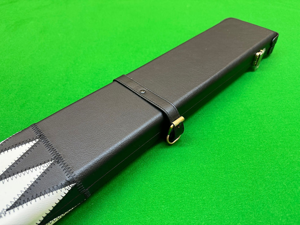 Thumbnail: One Piece 3 Slot Black & White Diamond Centre Cue Case with Straps Fits 59” Cue