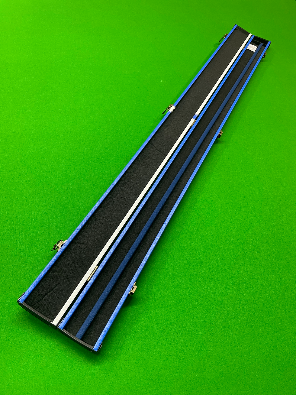 Thumbnail: 3/4 2 Slot Blue & White Zig Zag Cue Case