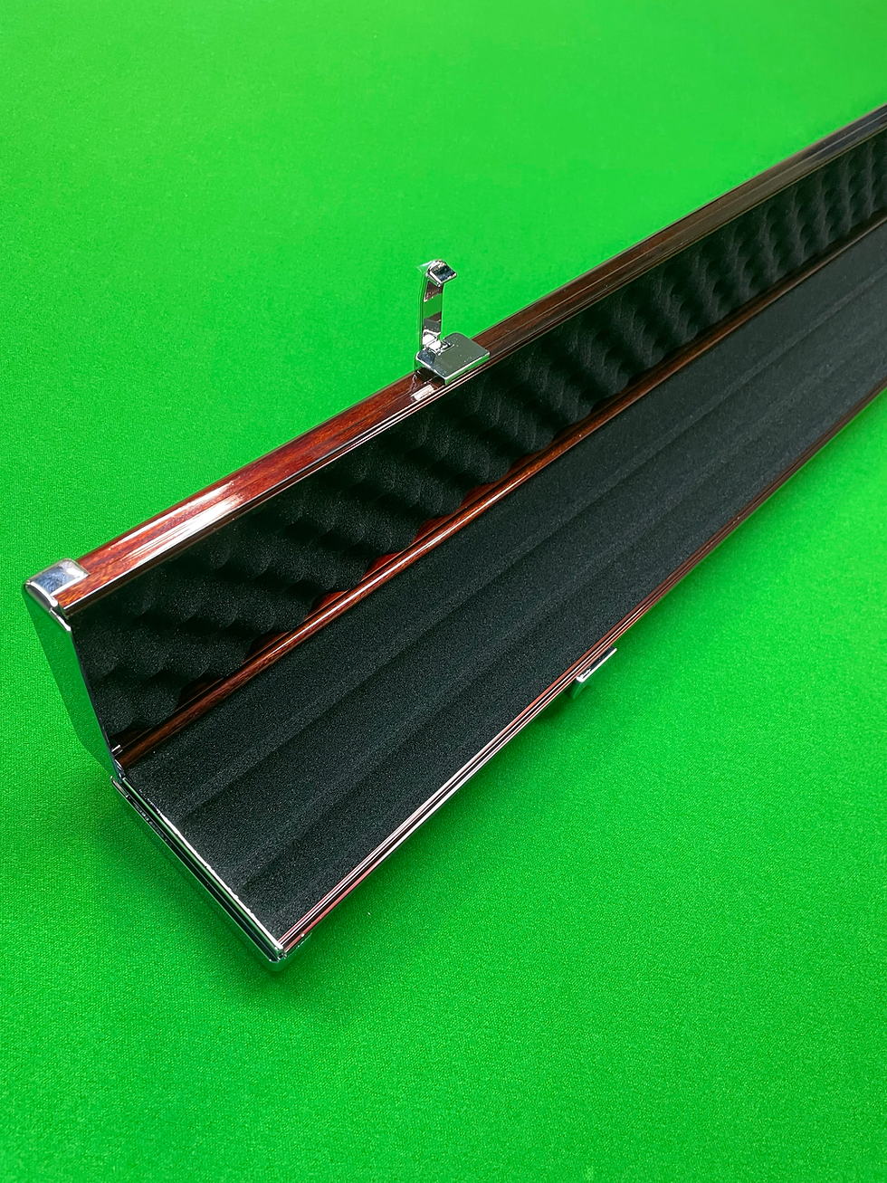 Thumbnail: One Piece 3 Slot Mahogany Aluminium Luxury Cue Case fits 3 x 61” Cues by