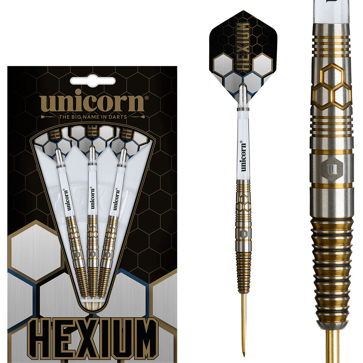 UNICORN HEXIUM 3 24G 90% TUNGSTEN STEEL TIP DARTS