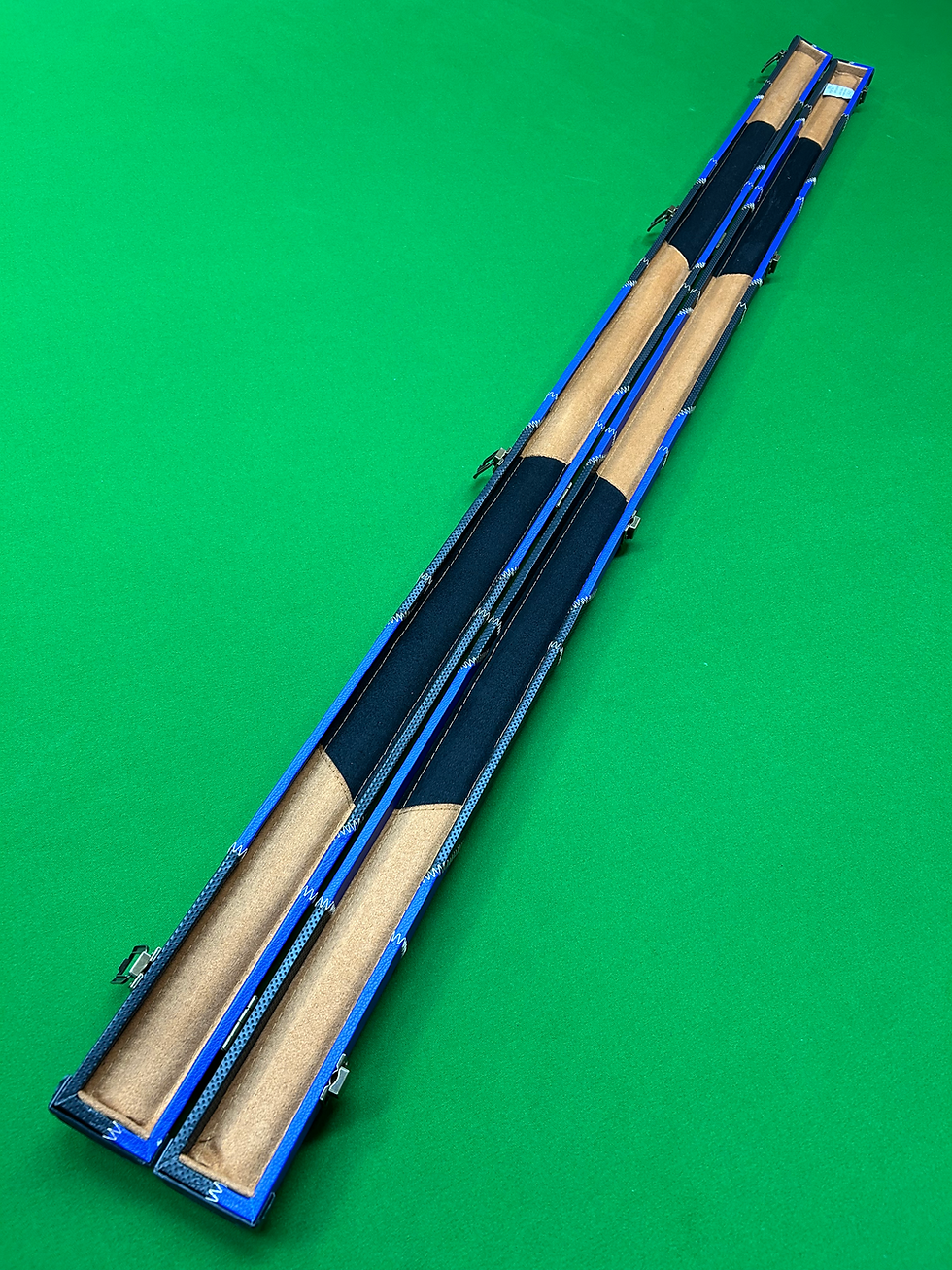 Thumbnail: One Piece 1 Slot Slimline Black & Blue Chevron With Plastic Ends