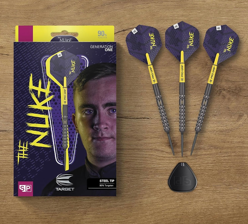 Thumbnail: Luke Littler 90% Tungsten Swiss Point Steel Tip Darts by Target 23g