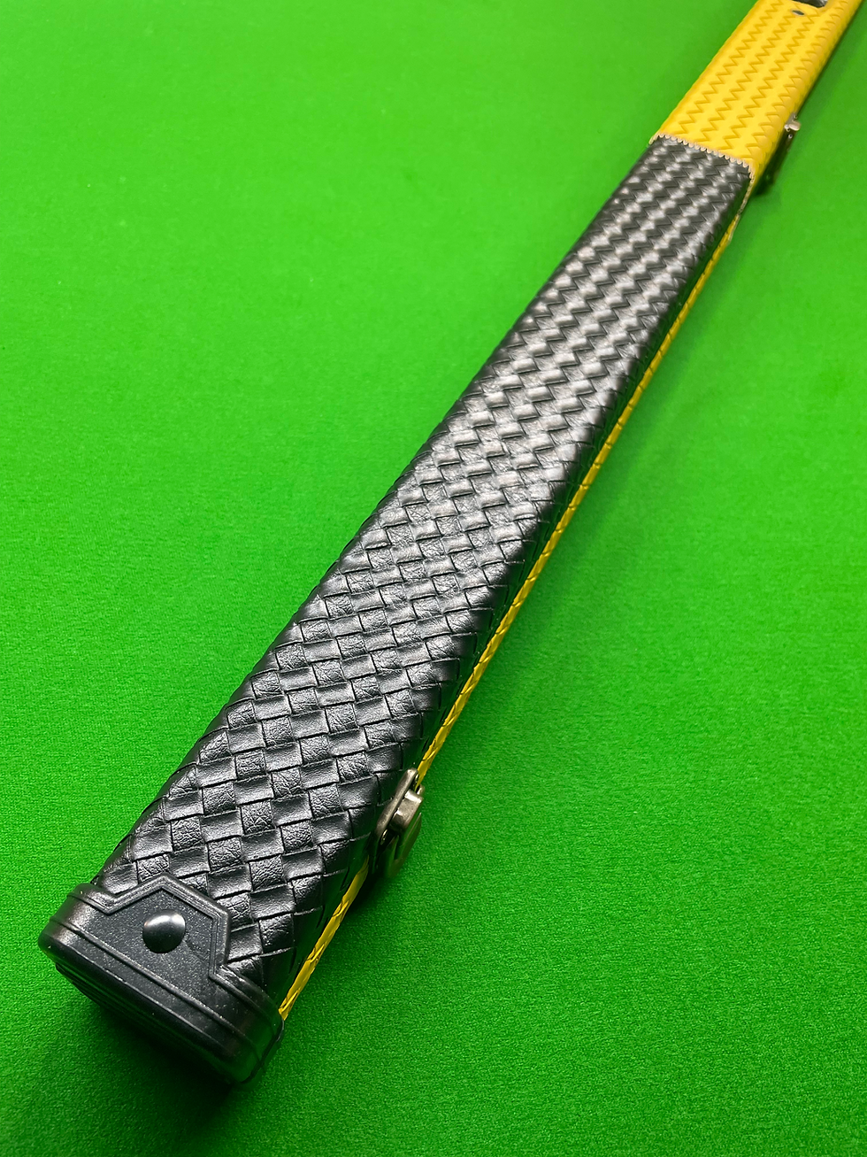 Thumbnail: One Piece 1 Slot Slimline Black & Yellow Weave Case with Plastic Ends 