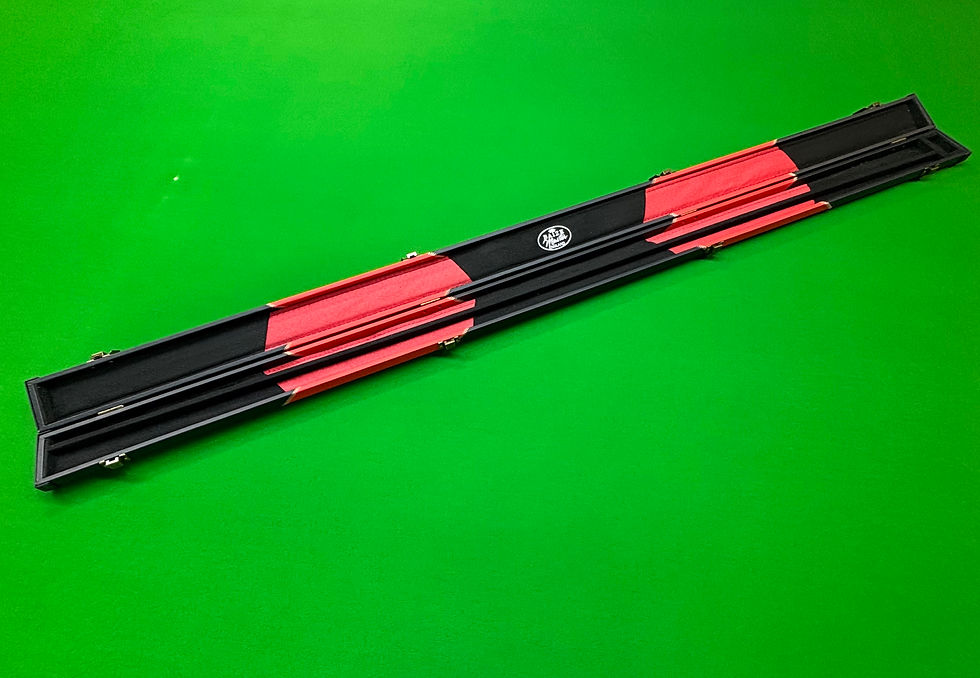 Thumbnail: Baize Master One Piece 2 Slot Red & Black Arrow Plastic End Cue Case