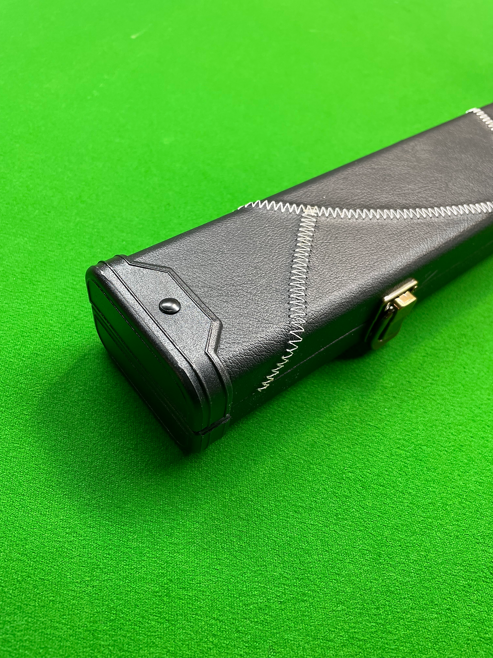 2 Piece 2 Slot Back With White Stitch Cue Case