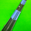 Thumbnail: Baize Master One Piece 2 Slot Navy Blue & Black Arrow Plastic End Cue Case