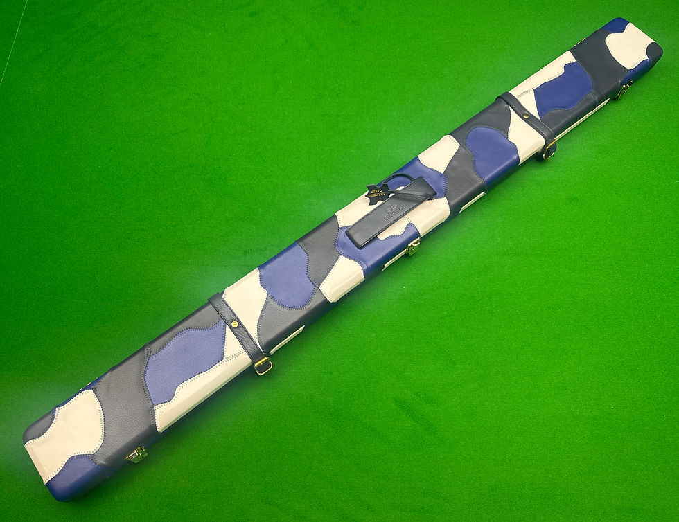 Thumbnail: Peradon Blue White Black Camo Genuine Leather 3/4 Case