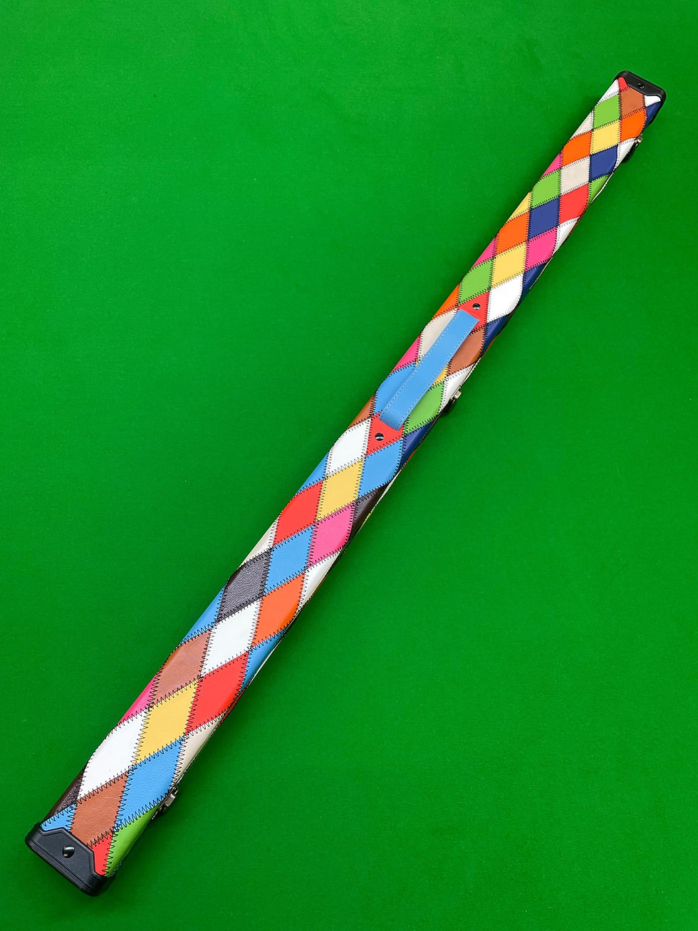 Thumbnail: 3/4 2 Slot Full Harlequin Multicolour Cue Case
