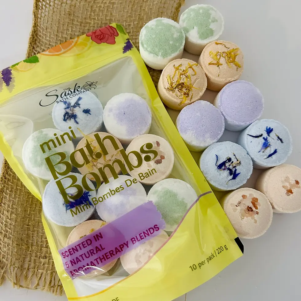 Sask Bath CO. Mini Aromatherapy Bath Bomb 10 Pack