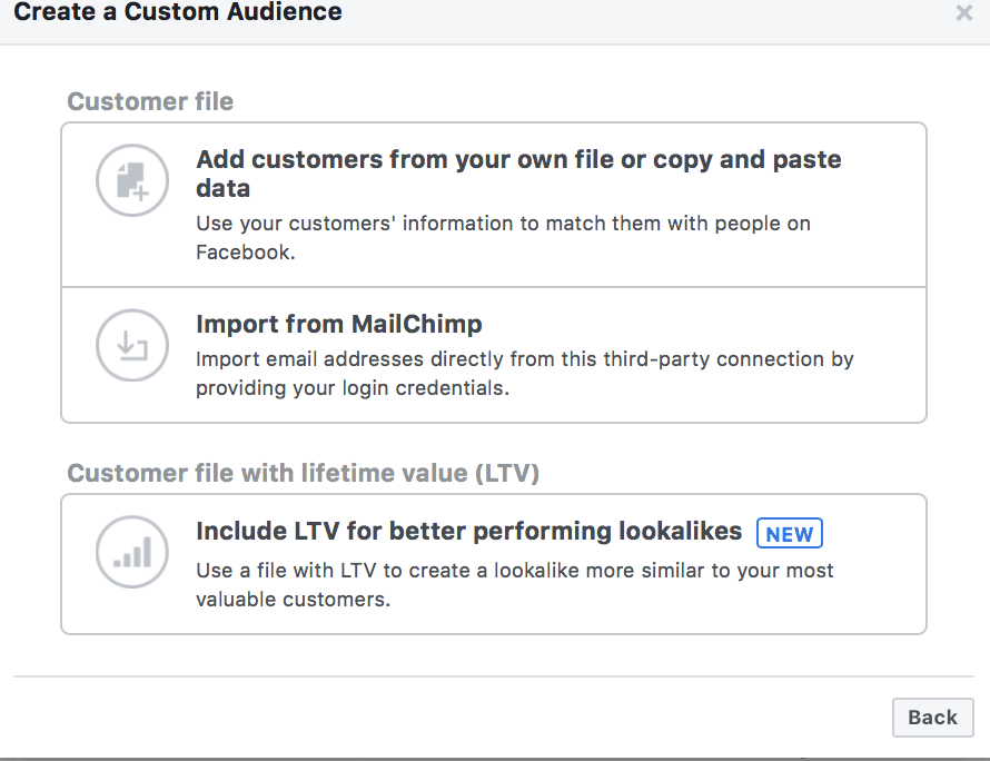 Facebook ads custom audience