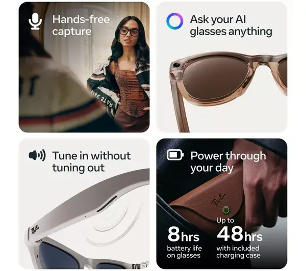 Thumbnail: Meta AI Glasses - Skylar Peach/Brown Transition lenses(Gen2)