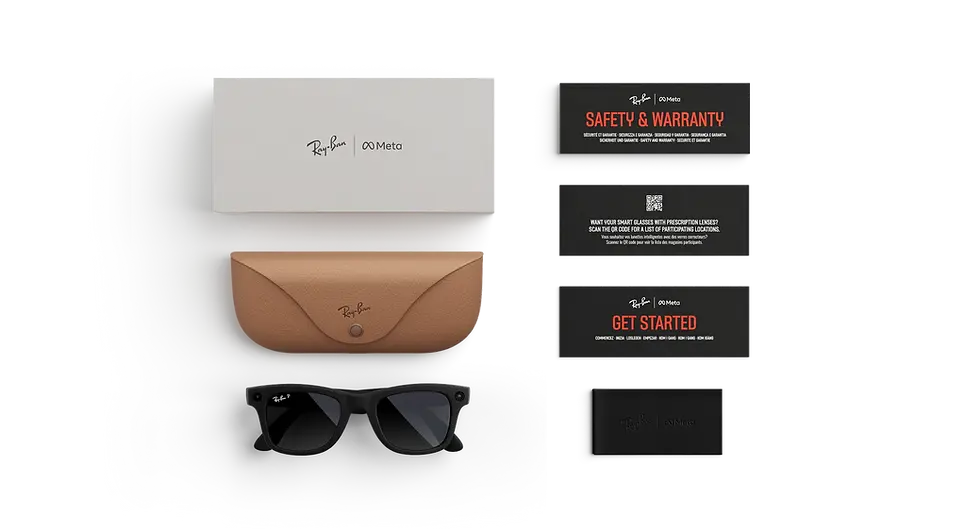 Thumbnail: Meta AI Glasses - Wayfarer Black/Clear(Gen2)