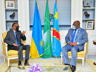 Tête - à - tête entre les présidents Félix Tshisekedi et Paul Kagame à Paris