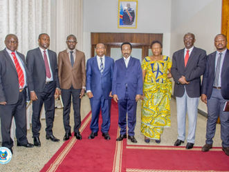 Assemblée Nationale : Christophe Mboso échange avec la délégation de victimes de l''Ituri