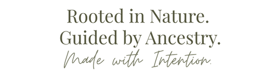 Beads & Potions The Mystikal Apothecary brand tagline — Rooted in Nature. Guided by Ancestry. Made with Intention. — ancestra