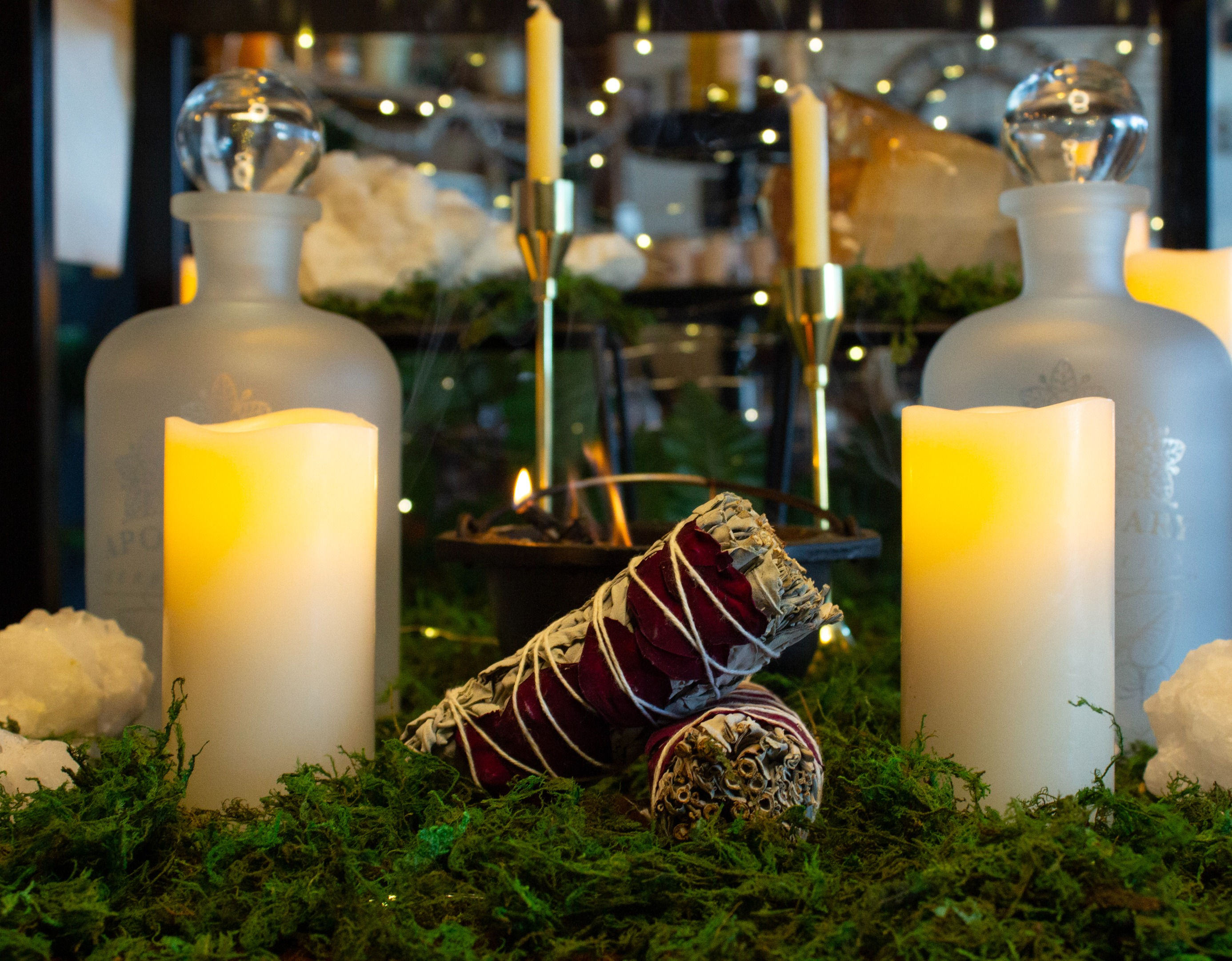 Blue Sage & Rose Petals Smudge Stick