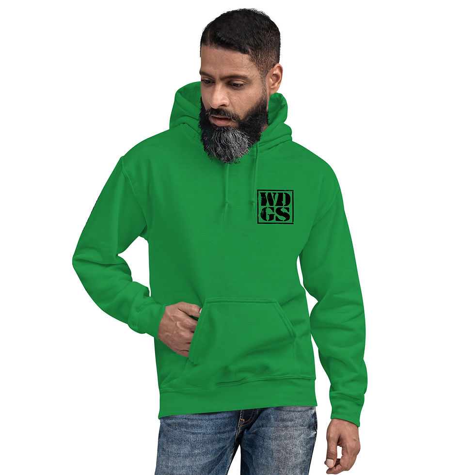 Thumbnail: Unisex Hoodie 4 wheeler on back, name down sleeve, logo on front