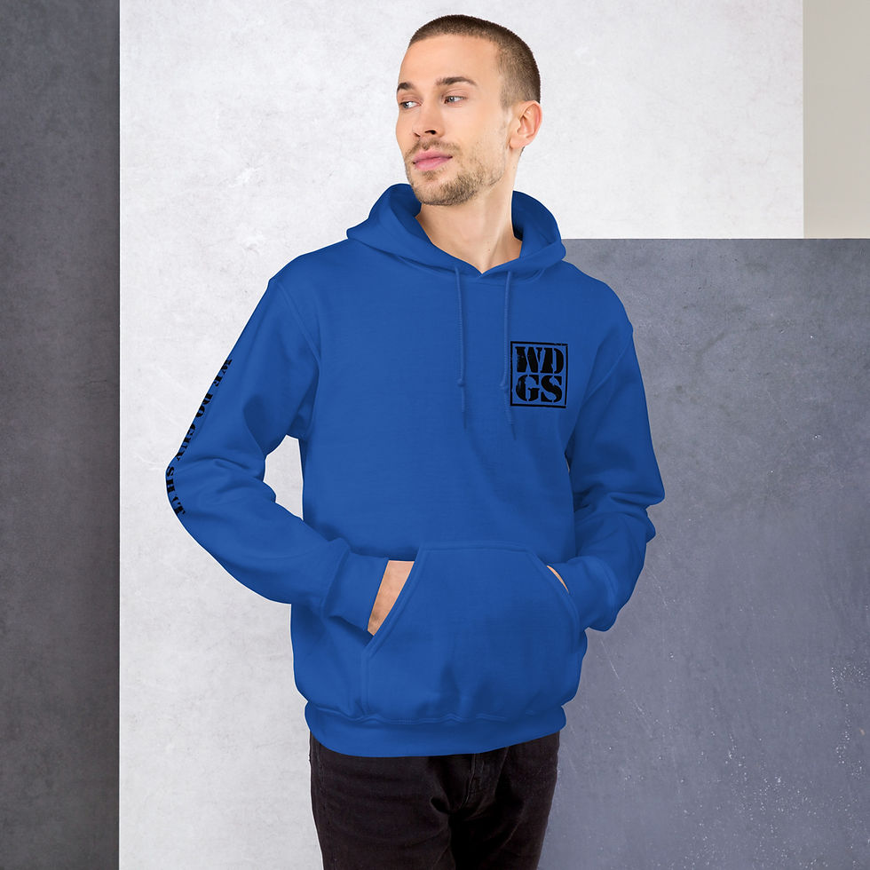 Thumbnail: Unisex Hoodie dirt bike on back, logo on front, name down sleeve.