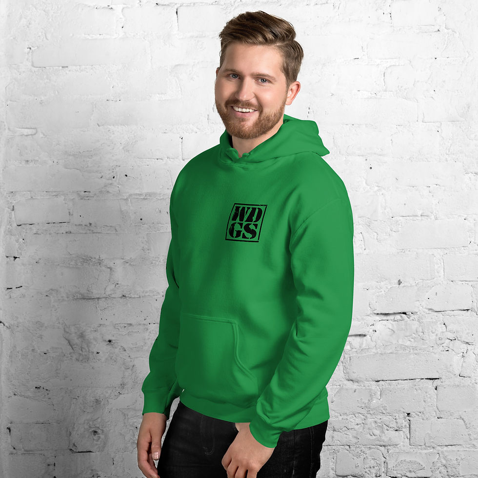 Thumbnail: Unisex Hoodie SXS on back, logo on front, name down sleeve. 