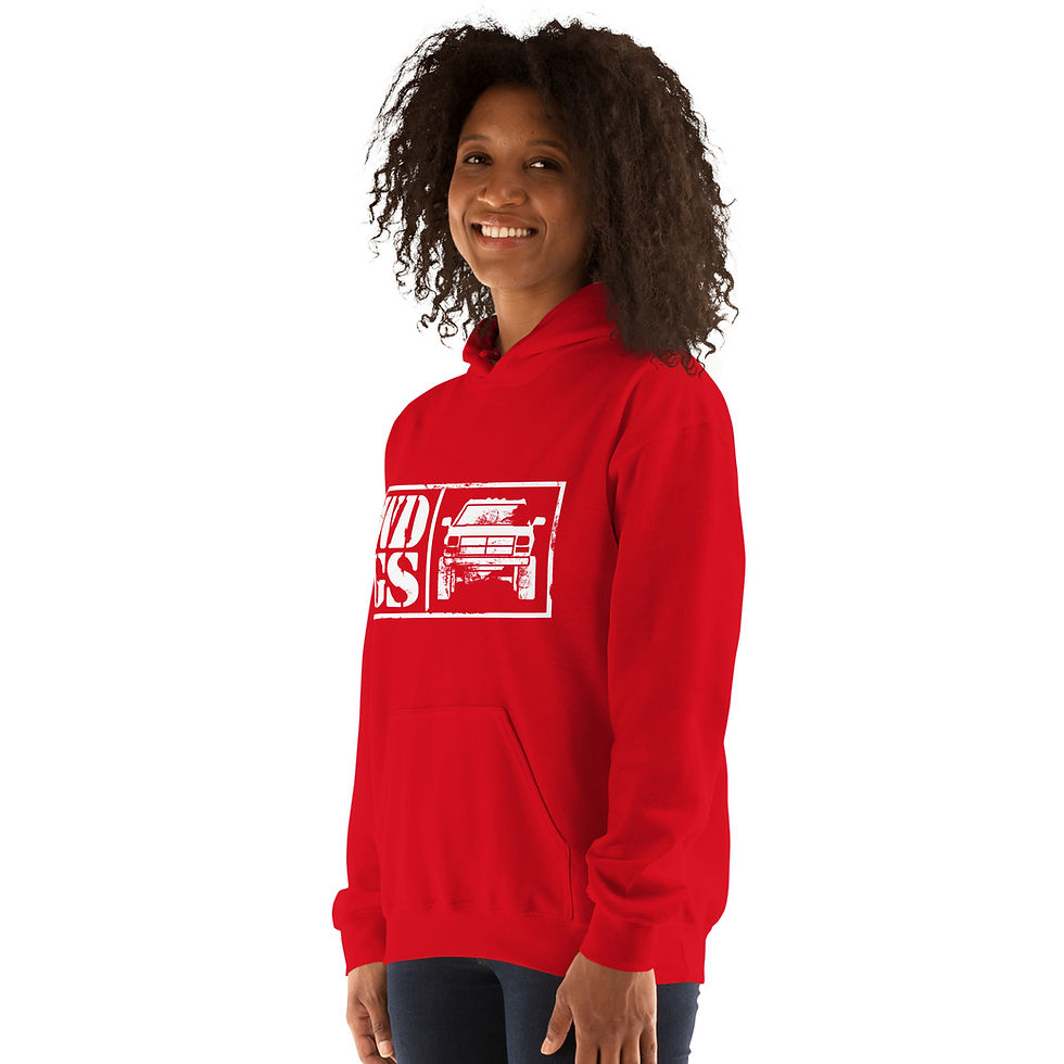 Thumbnail: Unisex Hoodie truck logo front, name down back