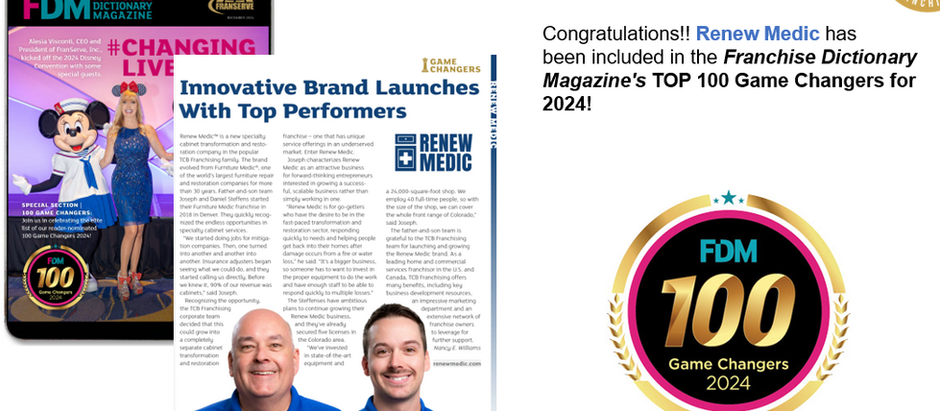 Renew Medic Named Top 100 Game Changers