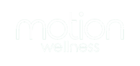 Motion Wellness logo against black background indicating professional healthcare services.