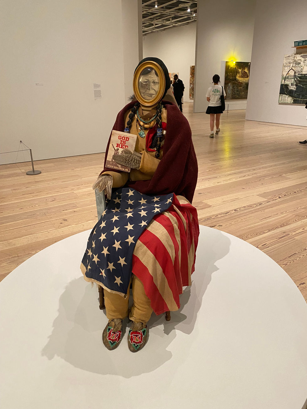 Jaune Quick-To-See Smith  -  Indian Madonna Enthroned, 1974